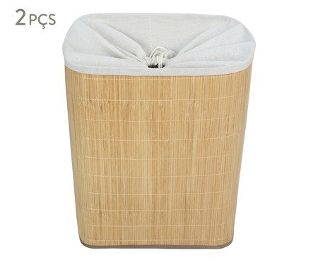 Jogo de Cestos de Bambu Multiuso - 30X60X40cm | Westwing