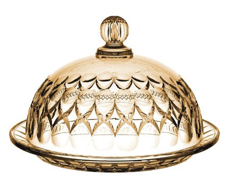 Queijeira Com Tampa Madrid Âmbar - 20X13,5X20cm | Westwing