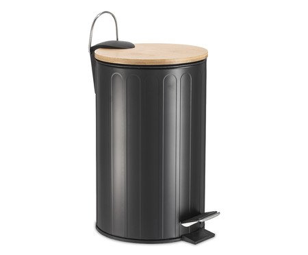 Lixeira Basic Preto - 9L