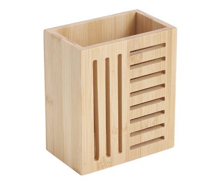 Porta-Utensílio Bambu Cubo - 7,8X15X13cm | Westwing