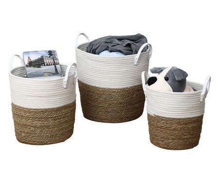 Cestos Philippe Branco - 26X33X26X26cm | Westwing