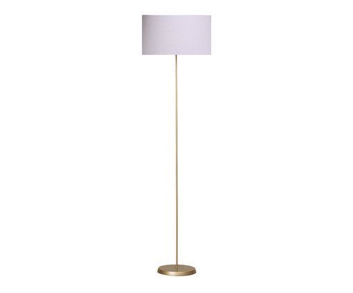 Luminária Dourada com Cúpula Cilíndrica Branca Bivolt, gold | WestwingNow