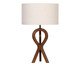 Abajur Imbuia com Cúpula Cilíndrica Linho Bivolt, wood pattern | WestwingNow