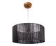 Pendente Imbuia com Cúpula Cilíndrica Corda Náutica Preta Bivolt, wood pattern | WestwingNow