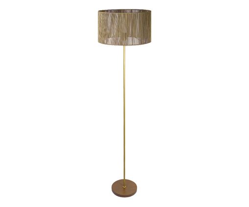 Luminária Imbuia com Cúpula Cilíndrica Corda Náutica Rami Bivolt, wood pattern | WestwingNow