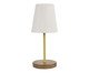 Abajur Imbuia com Haste Dourada Cúpula Cone Rústico Bivolt, wood pattern | WestwingNow