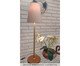 Abajur Imbuia com Haste Dourada e Cúpula Cone Rústico Bivolt, wood pattern | WestwingNow
