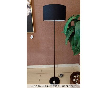 Luminária Dourada com Cúpula Cilíndrica Preto Bivolt | Westwing