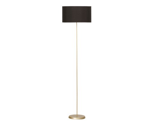 Luminária Dourada com Cúpula Cilíndrica Preto Bivolt, gold | WestwingNow