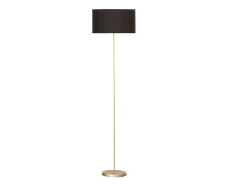 Luminária Dourada com Cúpula Cilíndrica Preto Bivolt | Westwing