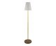 Luminária Imbuia com Haste Dourada e Cúpula Cone Rústico Bivolt, wood pattern | WestwingNow