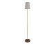 Luminária Imbuia com Haste Dourada e Cúpula Cone Rústico Bivolt, wood pattern | WestwingNow