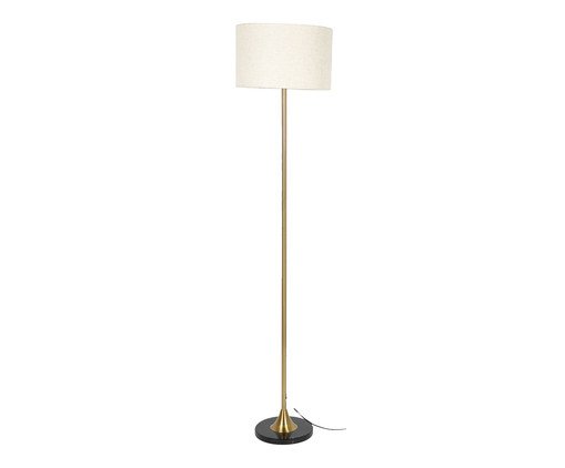 Luminária de Piso com Cúpula Hampton Preta e Dourada, black | WestwingNow