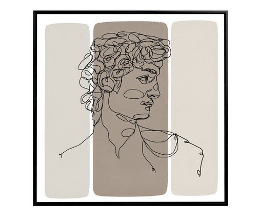 Quadro 3D Davi, pink | WestwingNow