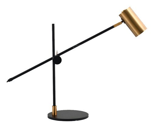 Luminária de Mesa Wall Street Preta e Dourada, black | WestwingNow