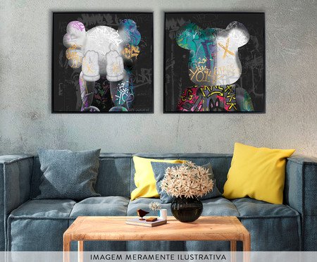 Quadro Kaws Urban Art I | Westwing