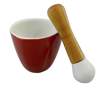 Pilão com Macerador Erlian Vermelho Fosco | Westwing