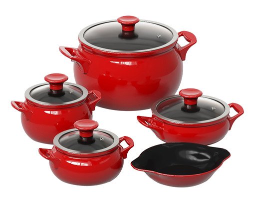 Jogo de Panelas para Feijoada New Premiere Pomodoro, red | WestwingNow
