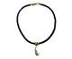 Colar Couro E Pérola Shell, black | WestwingNow