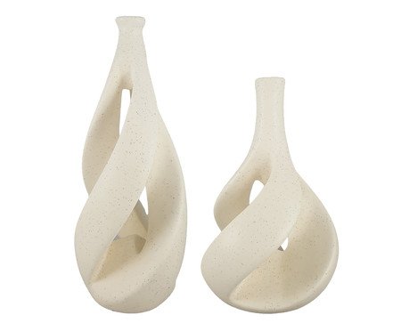 Dupla de Vasos Vazados Off-White | Westwing