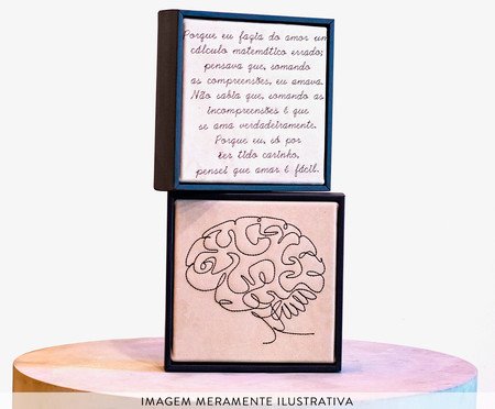Jogo de Quadro Díptico Cérebro e Incompreensões Bordados | Westwing