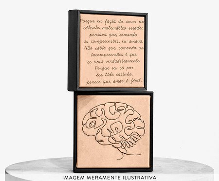 Jogo de Quadro Díptico Cérebro e Incompreensões Bordados | Westwing