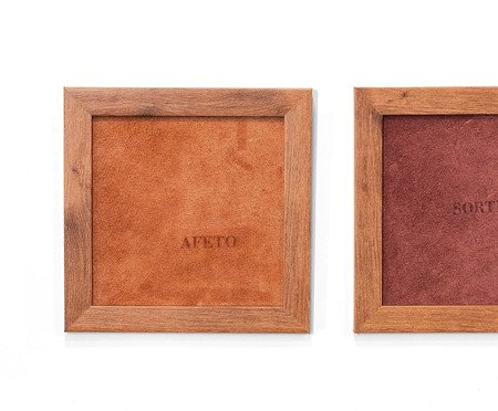 Jogo de Quadros Trio Tons De Afeto Afeto, Sorte e Amor | Westwing