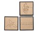 Jogo de Quadro Trio Coração, Pés e Pássaro Bordados, beige | WestwingNow