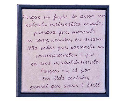 Quadro Incompreensões Bordado, blue | WestwingNow