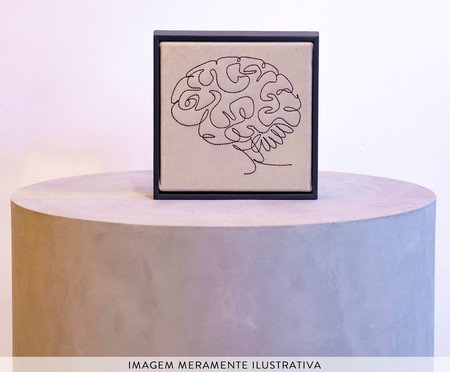 Quadro Cérebro Bordado | Westwing