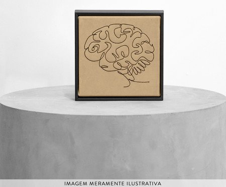 Quadro Cérebro Bordado | Westwing