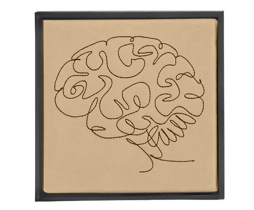 Quadro Cérebro Bordado, red | WestwingNow
