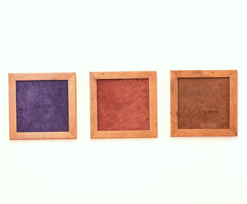 jogo de Quadros Trio Ternura Sorte, Afeto e Amor, blue | WestwingNow