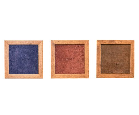 jogo de Quadros Trio Ternura Sorte, Afeto e Amor | Westwing