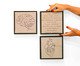 Jogo de Quadro Trio Cérebro, Teadorar e Coração Bordados, beige | WestwingNow