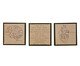 Jogo de Quadro Trio Cérebro, Teadorar e Coração Bordados, beige | WestwingNow