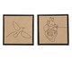 Jogo de Quadro Díptico Pássaro e Coração Bordados, black | WestwingNow