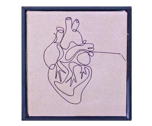 Quadro Coração Bordado, black | WestwingNow