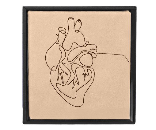 Quadro Coração Bordado, black | WestwingNow