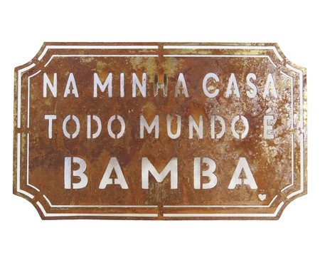 Placa Etiqueta Ferro - Na Minha Casa | Westwing