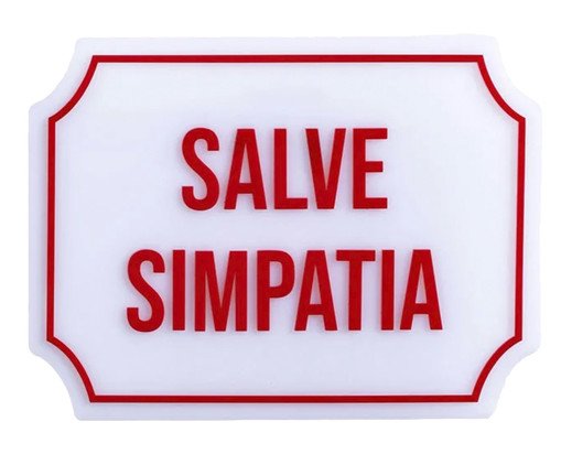Quadro Moldura Acrílico Duplo Bordado - Salve Simpatia, Bege | WestwingNow