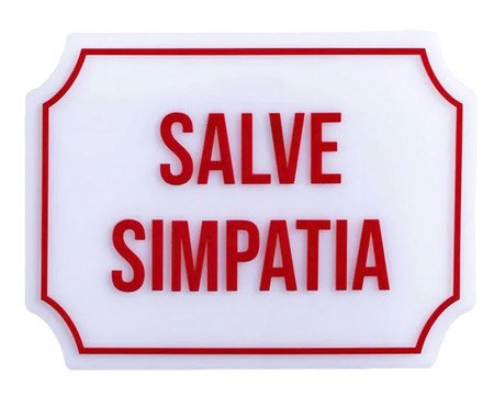 Quadro Moldura Acrílico Duplo Bordado - Salve Simpatia | Westwing