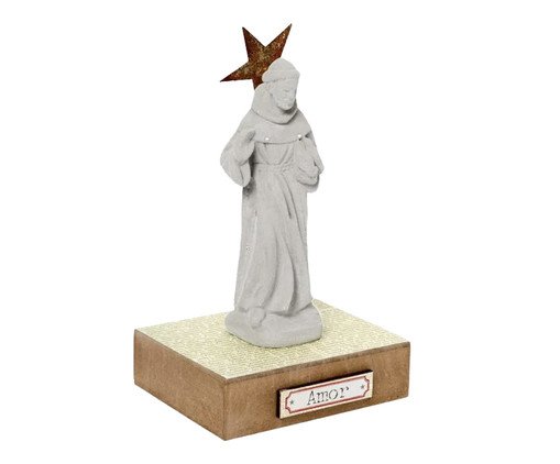 Escultura São Francisco, Cinza | WestwingNow