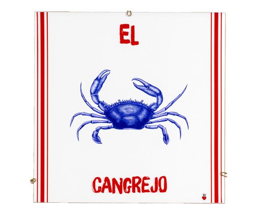 Quadro Azuleicha Avulso - Caranguejo, Branco | WestwingNow