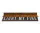 Placa em Ferro - Light My Fie, Marrom | WestwingNow