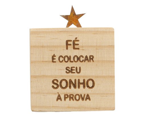 Cubo - Fé é Colocar Seu Sonho à Prova, Bege | WestwingNow
