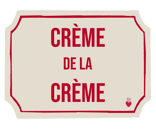 Placa Etiqueta Acrilica - Crème de La Crème, Marrom | WestwingNow