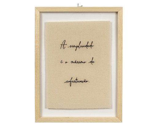 Quadro Moldura Acrilico Duplo Bordado - A Simplicidade, Bege | WestwingNow