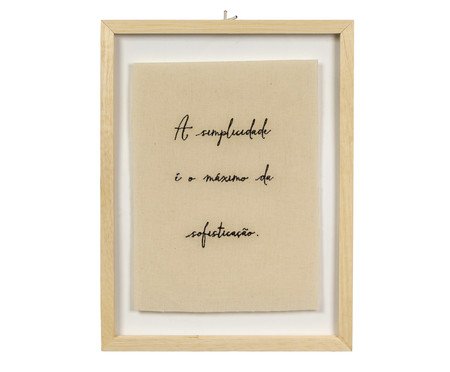 Quadro Moldura Acrilico Duplo Bordado - A Simplicidade | Westwing