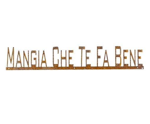 Frase de Ferro - Mangia Che Te Fa Bene, Marrom | WestwingNow